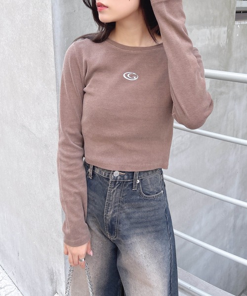 INGNI（イング）の「ピグメントメタルロゴリブロンTシャツ（Tシャツ/カットソー・レディース・ブラック/ブルー/ブラウン・M）」の13枚目の写真