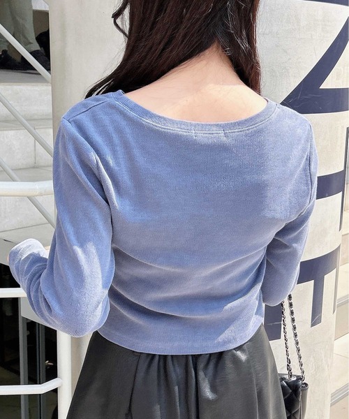 INGNI（イング）の「ピグメントメタルロゴリブロンTシャツ（Tシャツ/カットソー・レディース・ブラック/ブルー/ブラウン・M）」の21枚目の写真