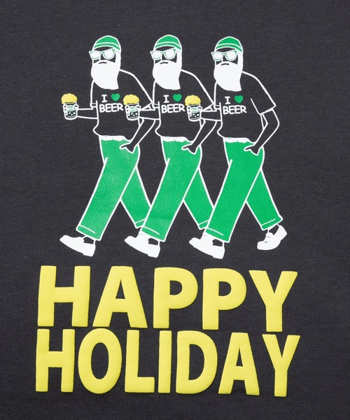 modem design(モデムデザイン)の「MODEM DESIGN/モデムデザイン スウェットクルー -ビールおじさん-(スウェット・メンズ・チャコールグレー/アイボリー・X-LARGE/MEDIUM/LARGE)」の5枚目の写真