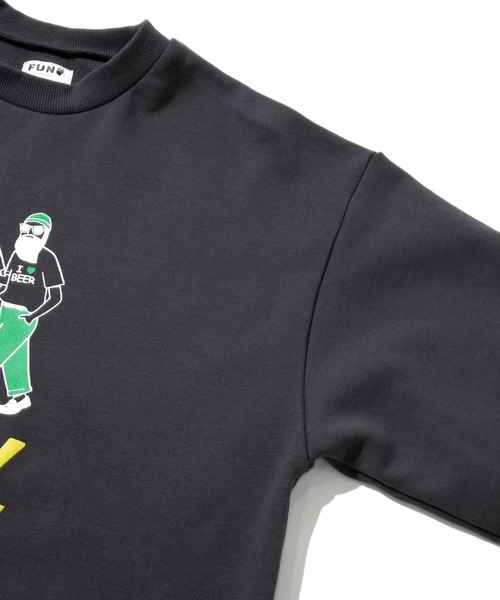 modem design(モデムデザイン)の「MODEM DESIGN/モデムデザイン スウェットクルー -ビールおじさん-(スウェット・メンズ・チャコールグレー/アイボリー・X-LARGE/MEDIUM/LARGE)」の6枚目の写真