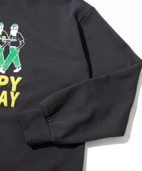 modem design(モデムデザイン)の「MODEM DESIGN/モデムデザイン スウェットクルー -ビールおじさん-(スウェット・メンズ・チャコールグレー/アイボリー・X-LARGE/MEDIUM/LARGE)」の7枚目の写真