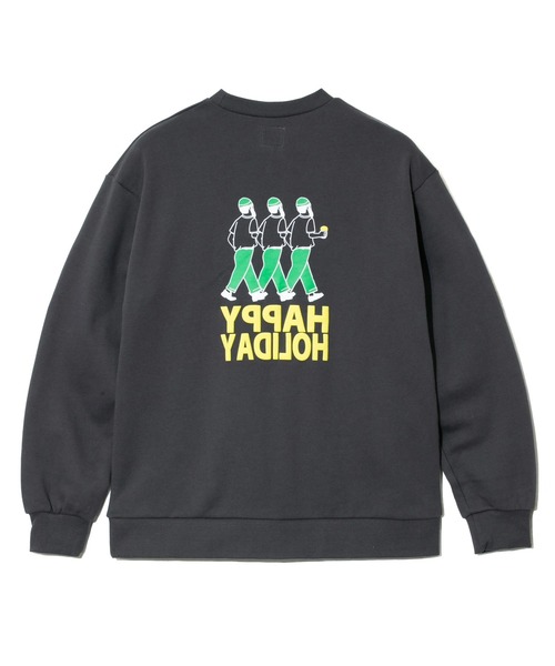 modem design(モデムデザイン)の「MODEM DESIGN/モデムデザイン スウェットクルー -ビールおじさん-(スウェット・メンズ・チャコールグレー/アイボリー・X-LARGE/MEDIUM/LARGE)」の11枚目の写真