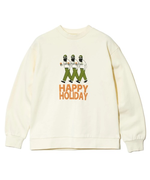 modem design(モデムデザイン)の「MODEM DESIGN/モデムデザイン スウェットクルー -ビールおじさん-(スウェット・メンズ・チャコールグレー/アイボリー・X-LARGE/MEDIUM/LARGE)」の13枚目の写真