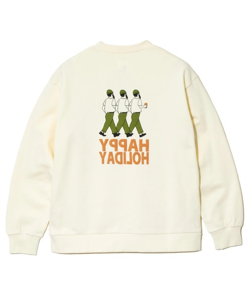 modem design(モデムデザイン)の「MODEM DESIGN/モデムデザイン スウェットクルー -ビールおじさん-(スウェット・メンズ・チャコールグレー/アイボリー・X-LARGE/MEDIUM/LARGE)」の15枚目の写真