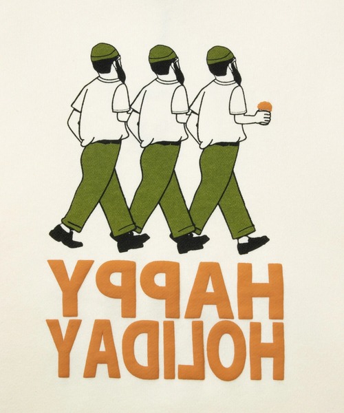 modem design(モデムデザイン)の「MODEM DESIGN/モデムデザイン スウェットクルー -ビールおじさん-(スウェット・メンズ・チャコールグレー/アイボリー・X-LARGE/MEDIUM/LARGE)」の16枚目の写真