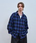 ajouter flow（アジューテフロー）の「【ajouter flow】cosmos embroidery ombre check shirt / コスモス刺繍オンブレチェックシャツ（シャツ/ブラウス・LARGE）」
