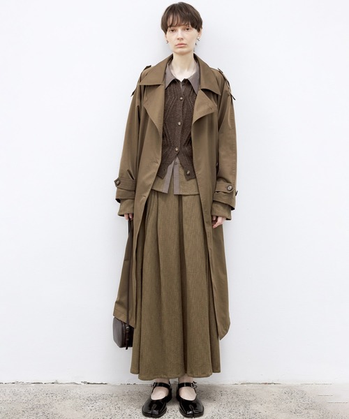COACH ブラウン ダブルブレスト トレンチコート 公式】COACH
