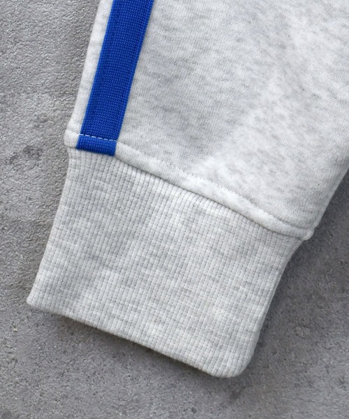 Ritzy（リッツィー）の「embroidery side line sweat track jacket/胸刺繍 サイドライン スウェット トラックジャケット レディース メンズ（スウェット・メンズ・チャコールグレー/アッシュグレー/ブラック・M/L/XL）」の12枚目の写真