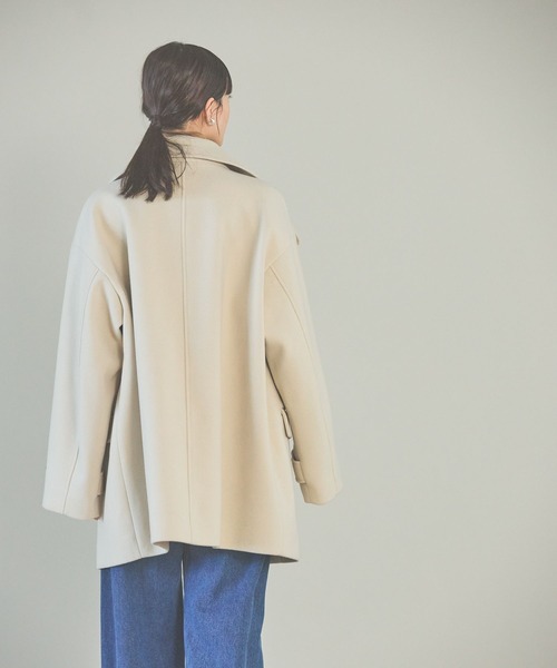 LAKOLE（ラコレ）の「ウーリーテックミドルコート / 116702（ステンカラーコート・レディース・ブラウン/ネイビー/アイボリー・SMALL/MEDIUM）」の10枚目の写真