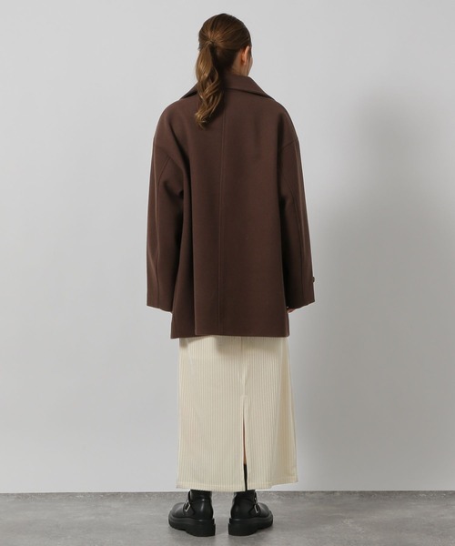 LAKOLE（ラコレ）の「ウーリーテックミドルコート / 116702（ステンカラーコート・レディース・ブラウン/ネイビー/アイボリー・SMALL/MEDIUM）」の18枚目の写真