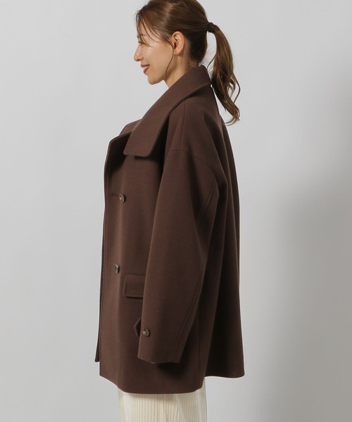 LAKOLE（ラコレ）の「ウーリーテックミドルコート / 116702（ステンカラーコート・レディース・ブラウン/ネイビー/アイボリー・SMALL/MEDIUM）」の19枚目の写真