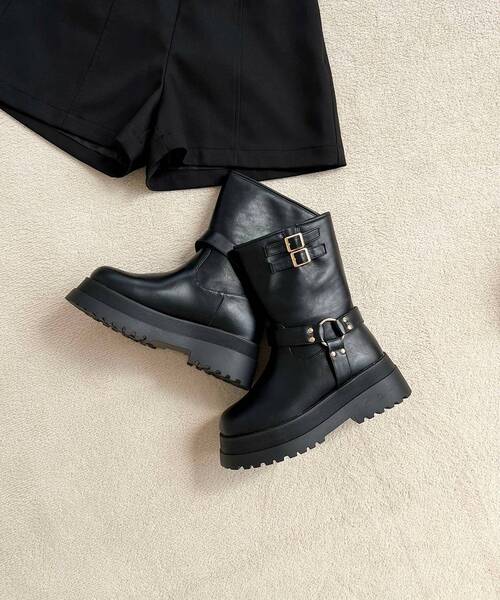 MAJESTIC LEGON（マジェスティックレゴン）の「エンジニアショートブーツ（ブーツ・レディース・ブラック/ブラウン系その他2・SMALL/MEDIUM/LARGE）」の9枚目の写真