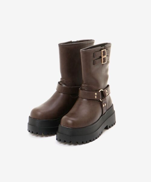 MAJESTIC LEGON（マジェスティックレゴン）の「エンジニアショートブーツ（ブーツ・レディース・ブラック/ブラウン系その他2・SMALL/MEDIUM/LARGE）」の10枚目の写真