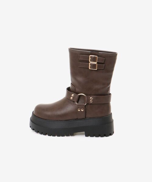 MAJESTIC LEGON（マジェスティックレゴン）の「エンジニアショートブーツ（ブーツ・レディース・ブラック/ブラウン系その他2・SMALL/MEDIUM/LARGE）」の12枚目の写真