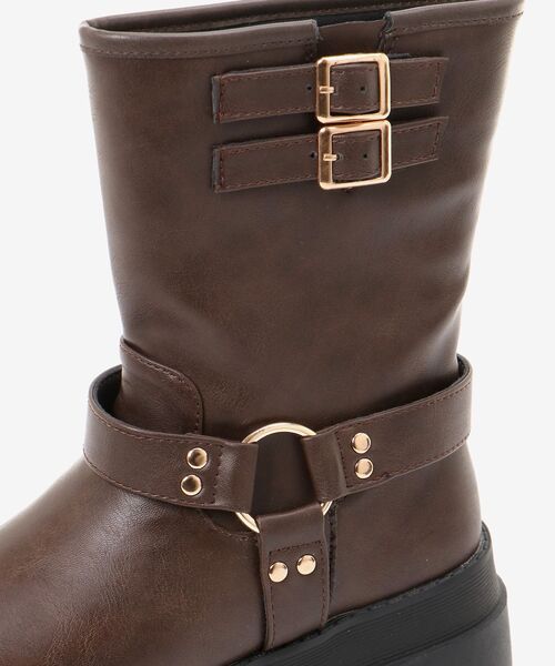 MAJESTIC LEGON（マジェスティックレゴン）の「エンジニアショートブーツ（ブーツ・レディース・ブラック/ブラウン系その他2・SMALL/MEDIUM/LARGE）」の16枚目の写真