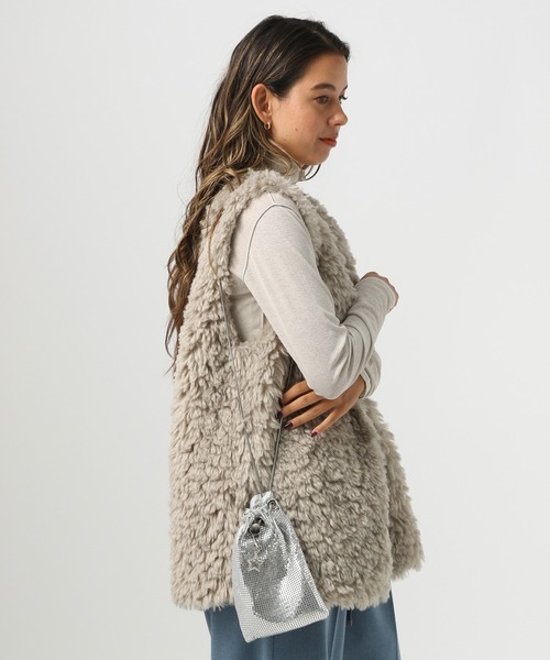 BAYFLOW（ベイフロー）の「[スマホ・カード収納可能]メタルメッシュミニショルダー（ショルダーバッグ・レディース・ゴールド/シルバー/ブラック・FREE）」の3枚目の写真