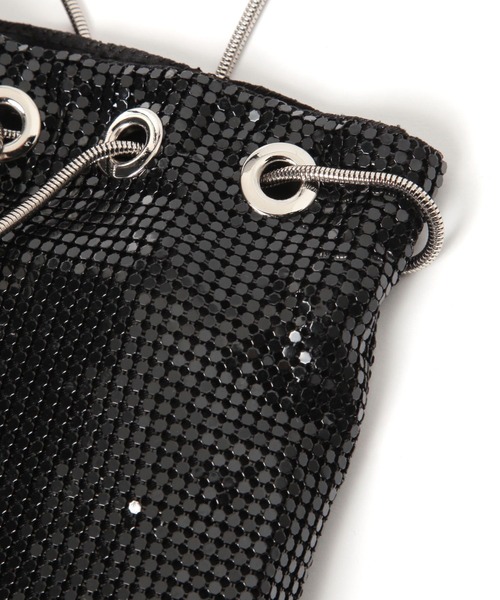 BAYFLOW（ベイフロー）の「[スマホ・カード収納可能]メタルメッシュミニショルダー（ショルダーバッグ・レディース・ゴールド/シルバー/ブラック・FREE）」の16枚目の写真