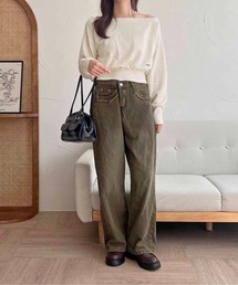 apres jour clair | 【apres jour clair】ブラウンデニムパンツ【ZOZOTOWN限定アイテム】(デニムパンツ)