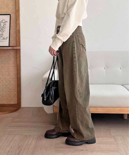 apres jour clair（アプレジュールクレア）の「【apres jour clair】ブラウンデニムパンツ【ZOZOTOWN限定アイテム】（デニムパンツ・レディース・ブラウン系その他・LARGE/SMALL/MEDIUM）」の4枚目の写真