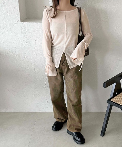 apres jour clair（アプレジュールクレア）の「【apres jour clair】ブラウンデニムパンツ【ZOZOTOWN限定アイテム】（デニムパンツ・レディース・ブラウン系その他・LARGE/SMALL/MEDIUM）」の7枚目の写真