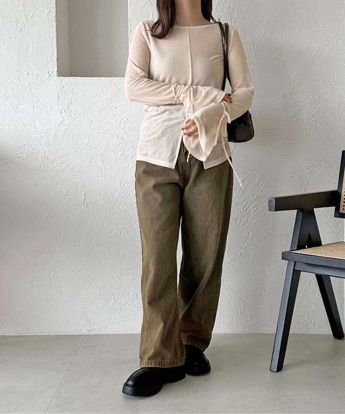 apres jour clair（アプレジュールクレア）の「【apres jour clair】ブラウンデニムパンツ【ZOZOTOWN限定アイテム】（デニムパンツ・レディース・ブラウン系その他・LARGE/SMALL/MEDIUM）」の8枚目の写真