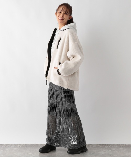 GLOBAL WORK（グローバルワーク）の「リバーシブルボアブルゾン/115504（ブルゾン・レディース・カーキ/グレイッシュベージュ/その他・REGULAR/SHORT）」の8枚目の写真