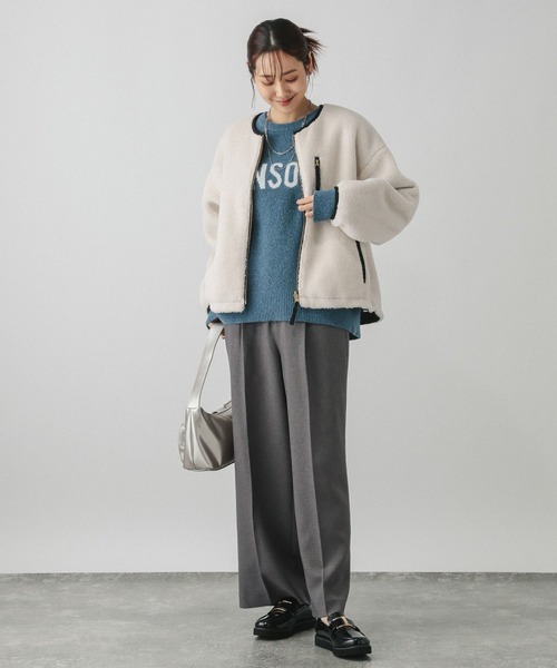 GLOBAL WORK（グローバルワーク）の「リバーシブルボアブルゾン/115504（ブルゾン・レディース・カーキ/グレイッシュベージュ/その他・REGULAR/SHORT）」の12枚目の写真