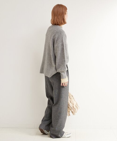 B.C STOCK（ベーセーストック）の「《追加3》FOXMIXクルーネックプルオーバー（ニット/セーター・レディース・ピンク/レッド/ベージュ/チャコールグレー/ブルー・FREE）」の9枚目の写真