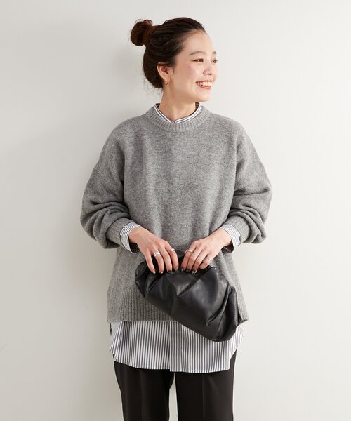 B.C STOCK（ベーセーストック）の「《追加3》FOXMIXクルーネックプルオーバー（ニット/セーター・レディース・ピンク/レッド/ベージュ/チャコールグレー/ブルー・FREE）」の16枚目の写真