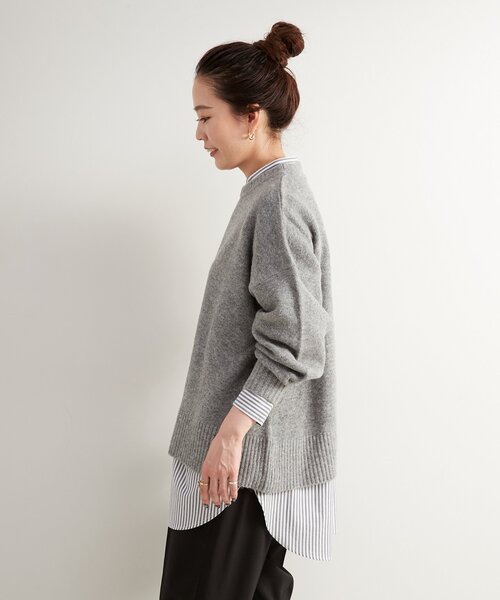 B.C STOCK（ベーセーストック）の「《追加3》FOXMIXクルーネックプルオーバー（ニット/セーター・レディース・ピンク/レッド/ベージュ/チャコールグレー/ブルー・FREE）」の17枚目の写真