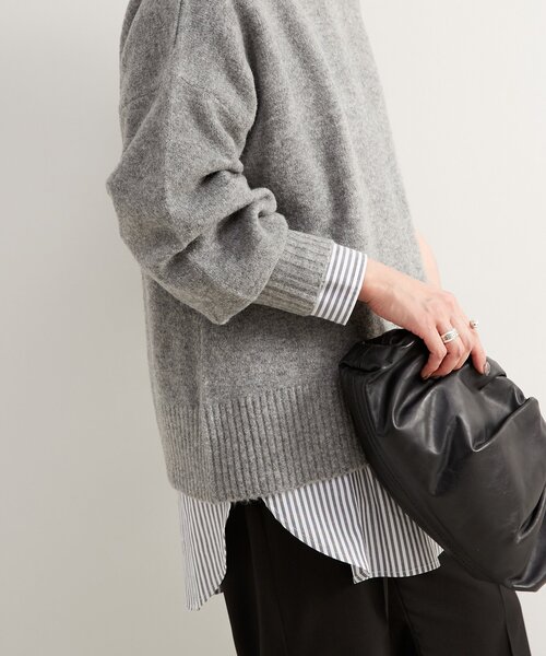 B.C STOCK（ベーセーストック）の「《追加3》FOXMIXクルーネックプルオーバー（ニット/セーター・レディース・ピンク/レッド/ベージュ/チャコールグレー/ブルー・FREE）」の19枚目の写真