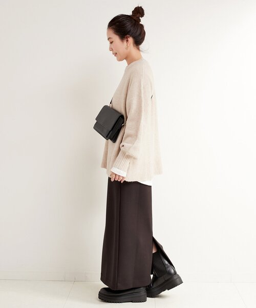 B.C STOCK（ベーセーストック）の「《追加3》FOXMIXクルーネックプルオーバー（ニット/セーター・レディース・ピンク/レッド/ベージュ/チャコールグレー/ブルー・FREE）」の21枚目の写真