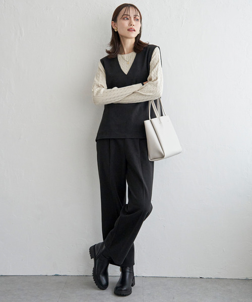【セール】【2点セット】ペプラムジレパンツセット（セットアップ）｜IKKA LOUNGE（イッカラウンジ）