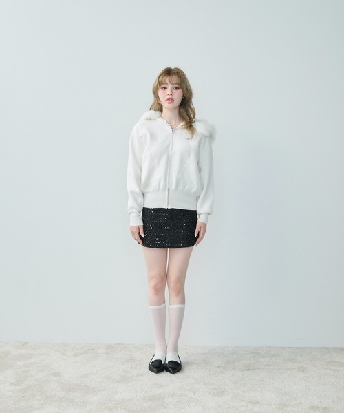 TITTY&CO.（ティティーアンドコー）の「ツイードミニスカート（スカート・レディース・アイボリー/ブラック・FREE）」の20枚目の写真