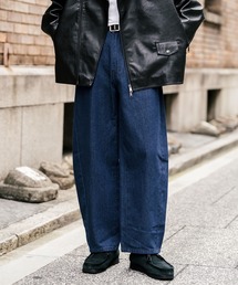 バレルレッグジーンズ ワイドデニムパンツ