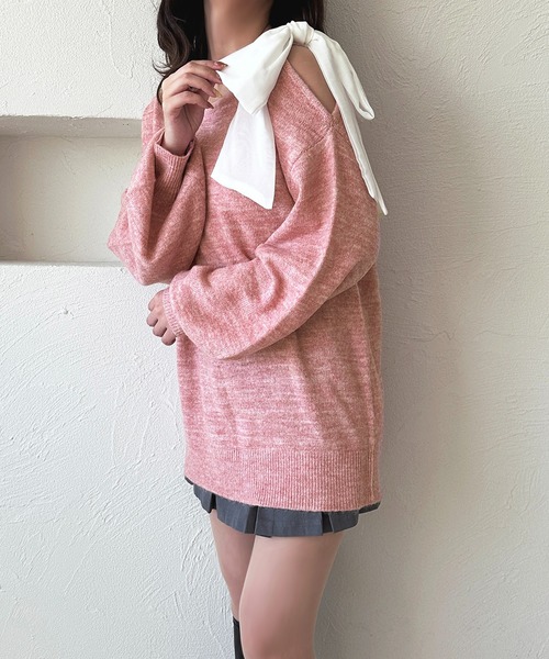 apres jour(アプレジュール)の「リボンラメニットチュニック【ZOZOTOWN限定アイテム】(ニット/セーター・レディース・ベビーピンク/ブラック/ホワイト・フリー/X-LARGE)」の20枚目の写真
