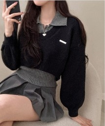 gossip！ロサンゼルス | Y2K レイヤードニットセット【SET】(ニット/セーター)