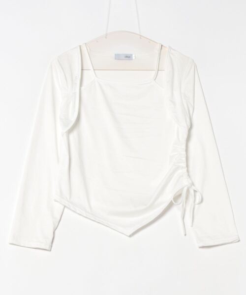 urge:(アージコロン )の「【URGE:】キャミソール付き トップス(Tシャツ/カットソー・レディース・ブラック/ホワイト/ピンク・SMALL/MEDIUM/LARGE/X-LARGE)」の11枚目の写真