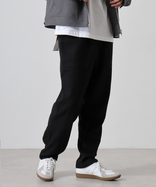 BIG MIKE（ビッグマイク）の「BIG MIKE ヘリンボーン ウール混 ベイカー イージーパンツ（その他パンツ・メンズ・ブラック・M/XL/L）」の16枚目の写真
