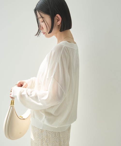 シアーニットカーディガン（カーディガン/ボレロ）｜Shelly island