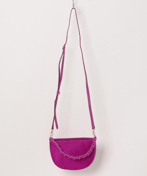 perche(ペルケ)の「ペルケ perche / カラーチェーンハラコタイプ2WAYショルダー(ショルダーバッグ・レディース・オレンジ/ピンク・FREE)」の2枚目の写真