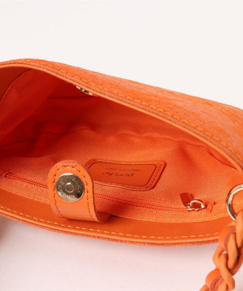 perche(ペルケ)の「ペルケ perche / カラーチェーンハラコタイプ2WAYショルダー(ショルダーバッグ・レディース・オレンジ/ピンク・FREE)」の4枚目の写真