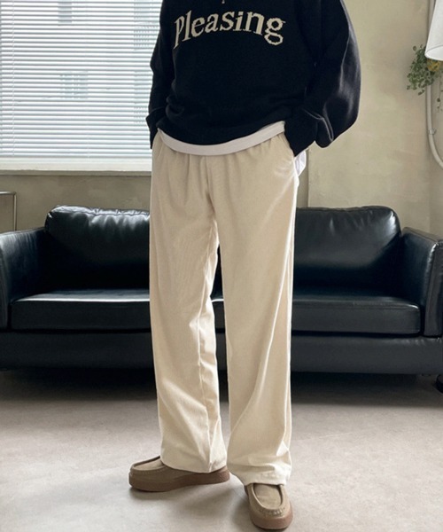 NOWLE】ワイドシルエット ドレープ コーデュロイ パンツ（その他パンツ