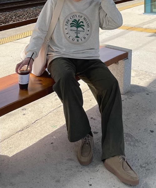 NOWLE（ノウル）の「【NOWLE】ワイドシルエット ドレープ コーデュロイ パンツ（その他パンツ・メンズ・ダークカーキ/オフホワイト・MEDIUM/SMALL/X-LARGE/LARGE）」の6枚目の写真