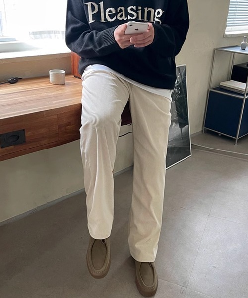 NOWLE（ノウル）の「【NOWLE】ワイドシルエット ドレープ コーデュロイ パンツ（その他パンツ・メンズ・ダークカーキ/オフホワイト・MEDIUM/SMALL/X-LARGE/LARGE）」の21枚目の写真