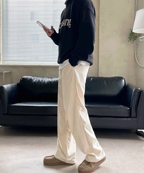 NOWLE（ノウル）の「【NOWLE】ワイドシルエット ドレープ コーデュロイ パンツ（その他パンツ・メンズ・ダークカーキ/オフホワイト・MEDIUM/SMALL/X-LARGE/LARGE）」の22枚目の写真