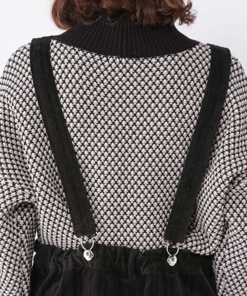 studio CLIP(スタディオクリップ)の「サスペンダー付きジャンパースカート(スカート・レディース・ブラック/キャメル・FREE)」の12枚目の写真