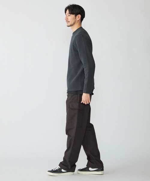 SHIPS(シップス)の「【WEB限定】SHIPS: ワンポイント ロゴ リップル モックネック ロングスリーブ Tシャツ(Tシャツ/カットソー・メンズ・ホワイト/ネイビー/ダークグレー・SMALL/MEDIUM/LARGE/X-LARGE)」の8枚目の写真