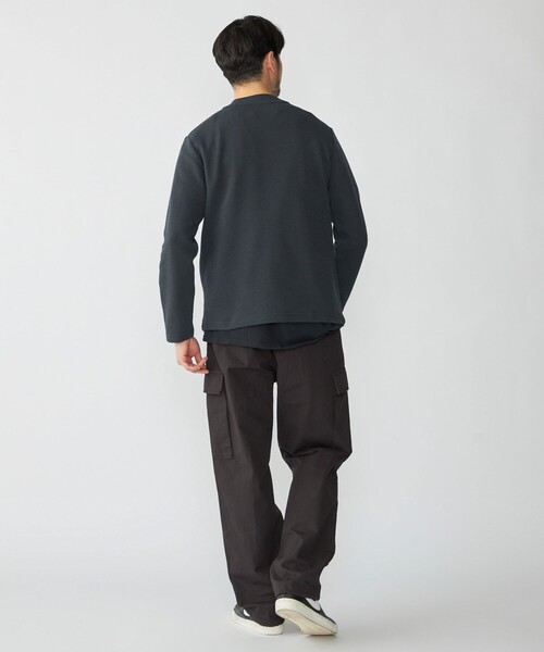 SHIPS(シップス)の「【WEB限定】SHIPS: ワンポイント ロゴ リップル モックネック ロングスリーブ Tシャツ(Tシャツ/カットソー・メンズ・ホワイト/ネイビー/ダークグレー・SMALL/MEDIUM/LARGE/X-LARGE)」の9枚目の写真