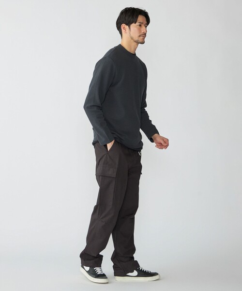 SHIPS(シップス)の「【WEB限定】SHIPS: ワンポイント ロゴ リップル モックネック ロングスリーブ Tシャツ(Tシャツ/カットソー・メンズ・ホワイト/ネイビー/ダークグレー・SMALL/MEDIUM/LARGE/X-LARGE)」の10枚目の写真